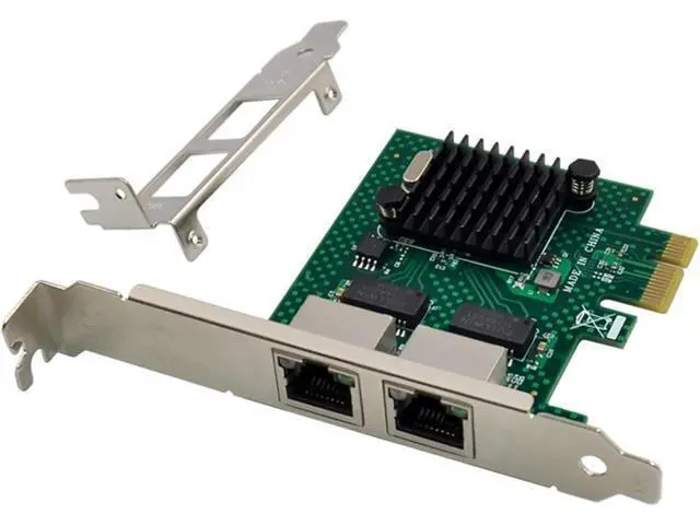 Alt view image 2 of 5 - A23F-BCM5718 Gigabit Server Network Card PCI Express X1 Dual Port Network Adapter Card WOL PXE VLAN