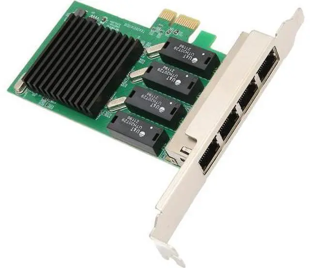 Alt view image 6 of 7 - PCIe Gigabit Network Card, Gigabit Ethernet PCI Express Network Adapter Card, PCI Express Ethernet Adapter, PCIE NIC Network Card with 4 RJ45 Ports for Window Server, VMware