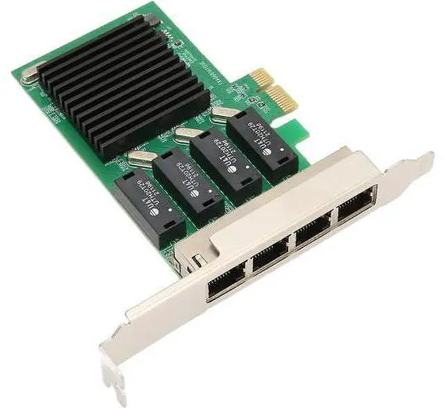Alt view image 7 of 7 - PCIe Gigabit Network Card, Gigabit Ethernet PCI Express Network Adapter Card, PCI Express Ethernet Adapter, PCIE NIC Network Card with 4 RJ45 Ports for Window Server, VMware