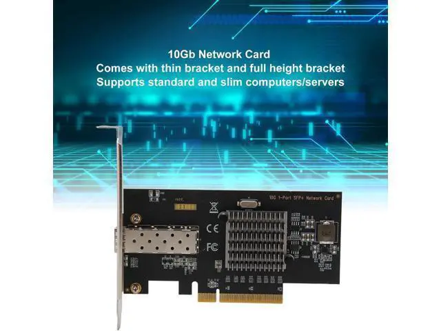 Alt view image 3 of 7 - Vikye PCIe Network Card, 10Gb SFP I/O Virtualization Network Adapter, IEEE 802.3z PCI Express Ethernet LAN Adapter, Compatible