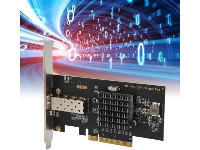 Alt view image 5 of 7 - Vikye PCIe Network Card, 10Gb SFP I/O Virtualization Network Adapter, IEEE 802.3z PCI Express Ethernet LAN Adapter, Compatible