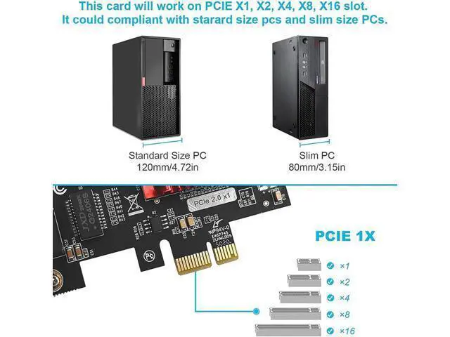 Alt view image 2 of 7 - 3X Dual-Port PCIe Gigabit Network Card 1000M PCI Express Ethernet Adapter with 82576 Two Ports LAN NIC Card