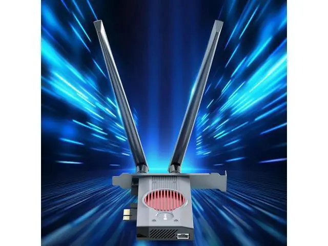 Alt view image 2 of 7 - BE200 PCIe Card, 8774Mbps Tri Band 2.4G / 5G / 6G Network Card, Bluetooth 5.4 Network Card Adapter with 2 Antennae for / 11 Linux