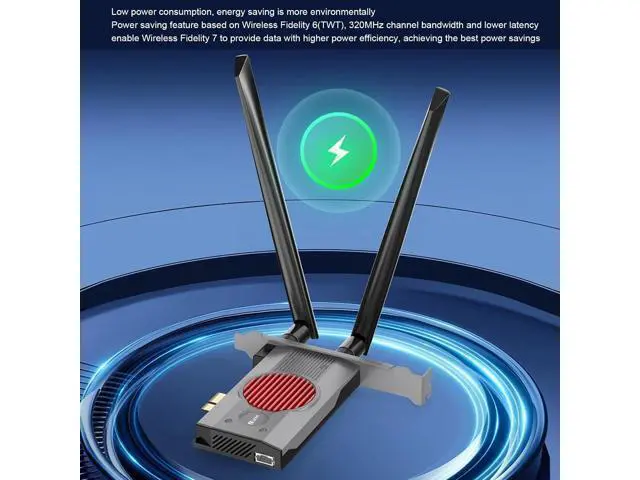 Alt view image 6 of 7 - BE200 PCIe Card, 8774Mbps Tri Band 2.4G / 5G / 6G Network Card, Bluetooth 5.4 Network Card Adapter with 2 Antennae for / 11 Linux