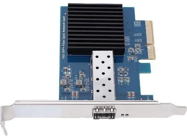 Alt view image 3 of 7 - Generic 10Gbps PCIe Network Card, High Speed Server Fiber Optic Network Adapter with Single SFP Port & PCI Express X4 for Window