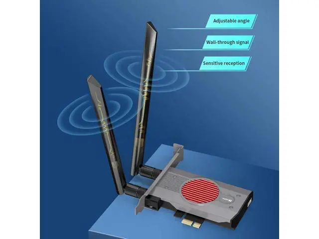 Alt view image 4 of 7 - BE200 PCIe Card, 8774Mbps Tri Band 2.4G / 5G / 6G Network Card, Bluetooth 5.4 Network Card Adapter with 2 Antennae for / 11 Linux