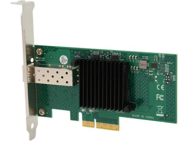 Alt view image 2 of 7 - Yunseity PCIe Network Card 10000Mbps PCI Express X4 5.0GT s SFP LC Optical Fiber Gigabit Server Adapter for Server