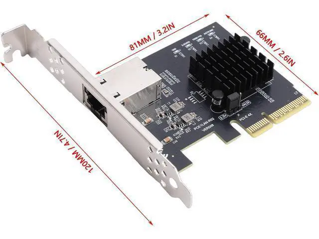 Alt view image 5 of 7 - PCIe 4X Gigabit Network Card, 10Gbps Ethernet Adapter with RTL8127AT Controller for Desktop Server PC NAS Data Center