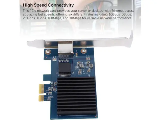 Alt view image 7 of 7 - EBTOOLS 10G PCIe Network Card, PCI Express Gen 4 X1 to 10 Gigabit Ethernet Adapter, RTL8127 Chipset, RJ45 Port, PXE Network Boot, Support Full/Half Duplex