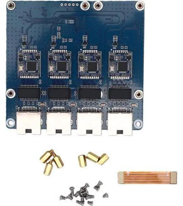 Alt view image 7 of 7 - 2.5G PCIe Network Adapter, 10 100 1000 2500Mbps, Ethernet Expansion Board, Plug & Play, Quad Port LAN Card, Multi Gigabit PCI Express NIC