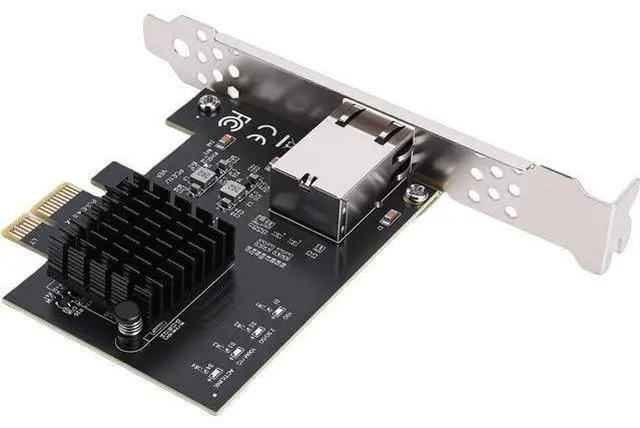 Alt view image 2 of 7 - Sanpyl PCIe X1 10 Gigabit Network Card Diskless PXE 10Gb Ethernet Adapter Support for RTL8127AT Controller for Desktop Server