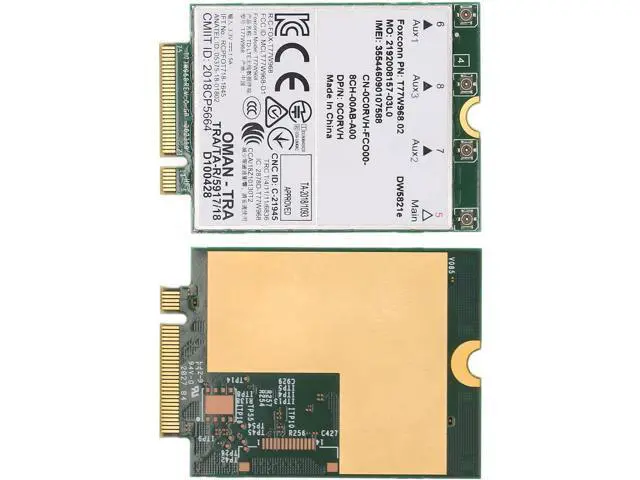 Alt view image 3 of 7 - DW5821E 3G/4G/5G Card, Network Adapter Card, for PCI Express M.2 Specification 3042 Type Key.B Slot, for PC, Laptops