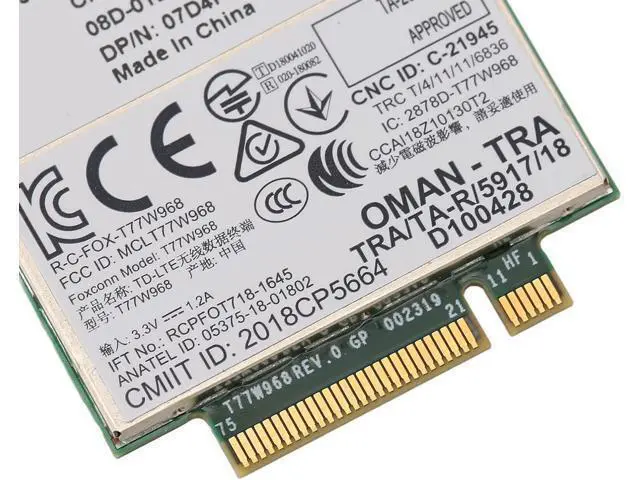 Alt view image 4 of 7 - DW5821E 3G/4G/5G Card, Network Adapter Card, for PCI Express M.2 Specification 3042 Type Key.B Slot, for PC, Laptops