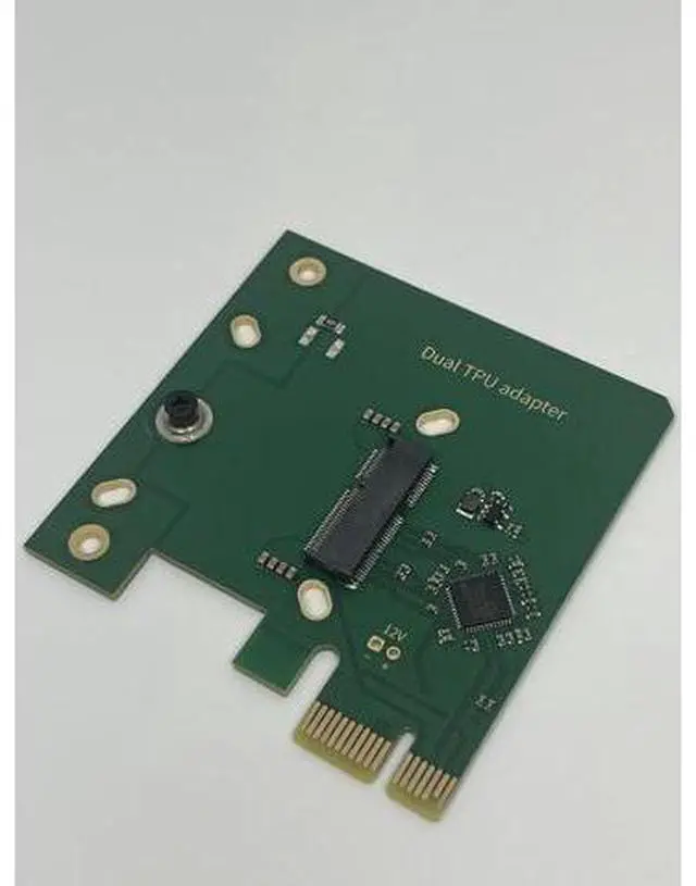 Alt view image 3 of 4 - Dual Edge TPU PCIe x1 Low Profile Adapter - Coral Accelerator Board for Dual Edge TPU Modules with Mounting Screw