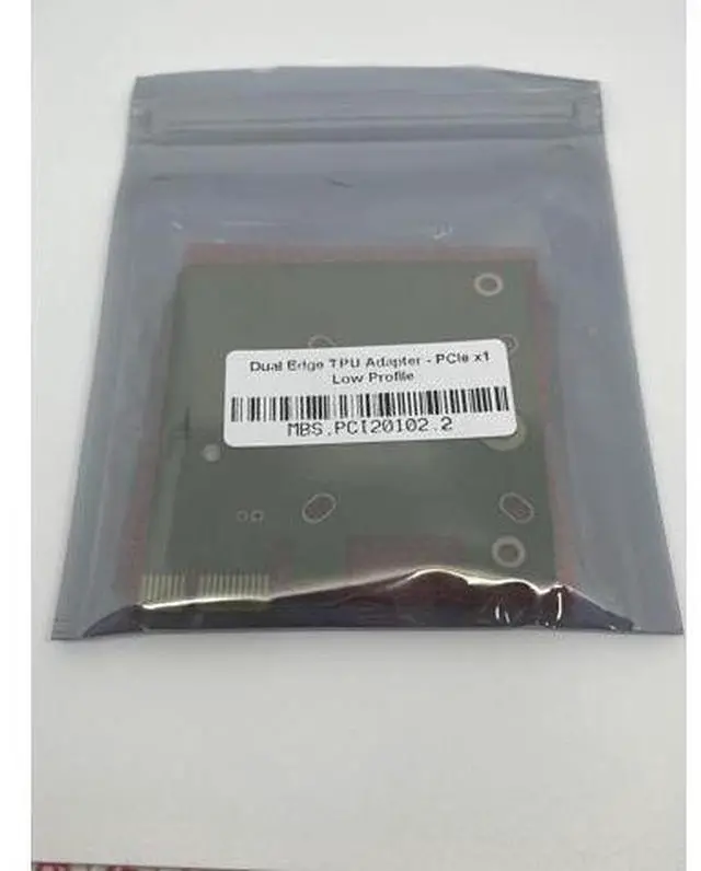 Alt view image 4 of 4 - Dual Edge TPU PCIe x1 Low Profile Adapter - Coral Accelerator Board for Dual Edge TPU Modules with Mounting Screw