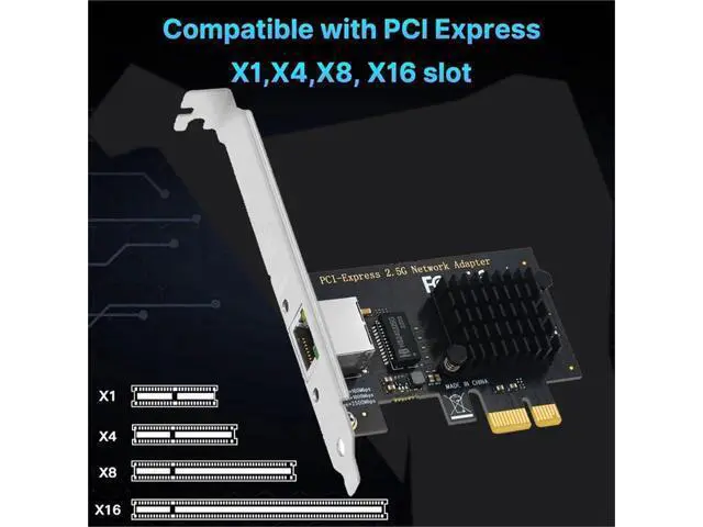 Alt view image 4 of 6 - 2.5G Gigabit PCI-E to RJ45 Network Card Ethernet PCIE 100/1000/2500Mbps 1 Port RJ45 LAN Card Controller Adapter for Win7/8/10/11(Red 8125B)