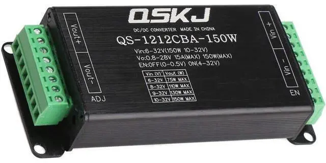 Alt view image 6 of 6 - Stayhome 1pcs DC-DC 6-32V to 0.8-28V 150W 15A Adjustable Boost/Buck Voltage Regulator 12V/24V Step-up/Step-Down Volt Converter Stabilizer