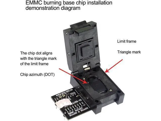 Alt view image 3 of 7 - RT-BGA169-01 BGA169 / BGA153 EMMC Adapter V2.5 with 4Pcs BGA Bounding Box for RT809H Programmer, 500299603