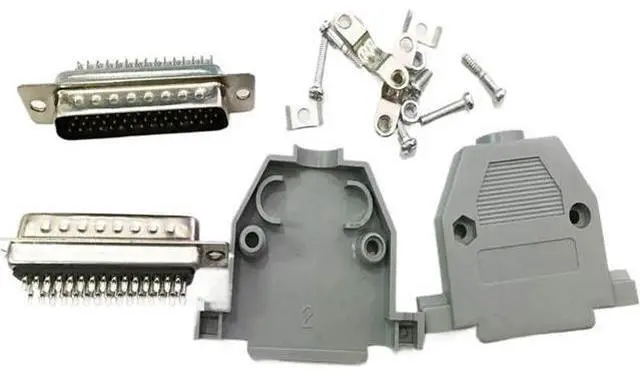 Main image of 10pcs 44 pin DB44 3 Rows Welding with Plastic Cover Connector Socket Adapter(44 pin Male)
