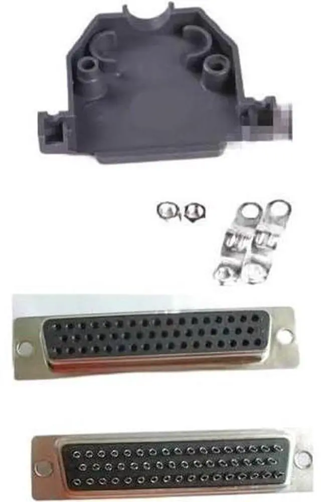 Alt view image 4 of 4 - 10pcs 44 pin DB44 3 Rows Welding with Plastic Cover Connector Socket Adapter(44 pin Male)