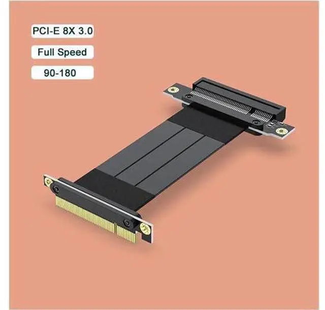 Alt view image 2 of 6 - PCI Express PCI-E 8X Adapter Riser Card 90 Degree Converter for Server Chassis Computer 3.0 X8 to 1X 180-90 (30cm)