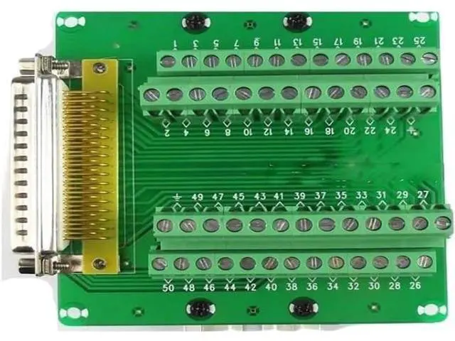 Alt view image 3 of 5 - DB50 50 Pin DR-50 Male Female Terminal Module Breakout Board Adapter Connector(DB50 Female)