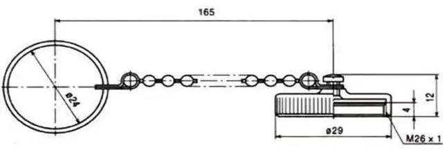 Alt view image 2 of 3 - BSWXX Adapter Protective Cap NJW-24-AdCa Connector Cover M26 × 1 - Reliable Protection for Wiring and Equipment .0215