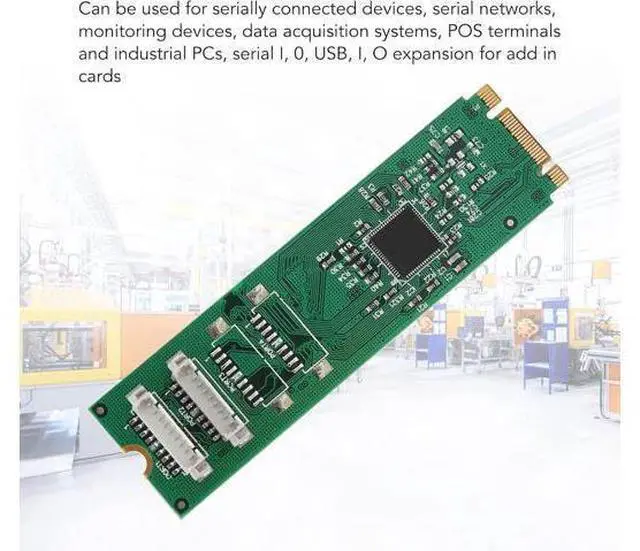 Alt view image 2 of 7 - M.2 Serial Port Adapter Card, M.2 Interface, Conforms to PCI Express 2.0 Gen 1, 2 Serial Ports, Quickly Use Ax99100 2S Db9 RS232 115200Bps Suitable for Windows, Linux, Linux