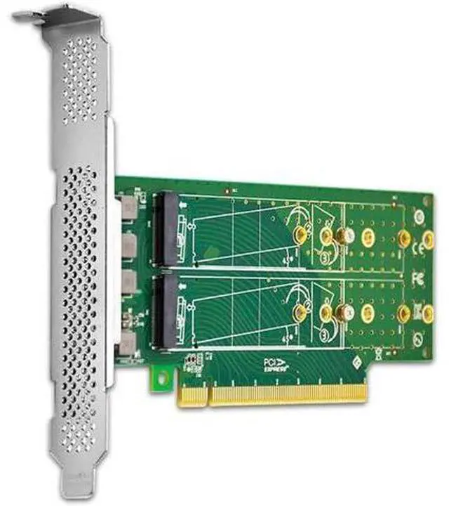 Alt view image 2 of 3 - PCIe x16 to 4-Port M.2 NVMe SSD Adapter- Low Profile