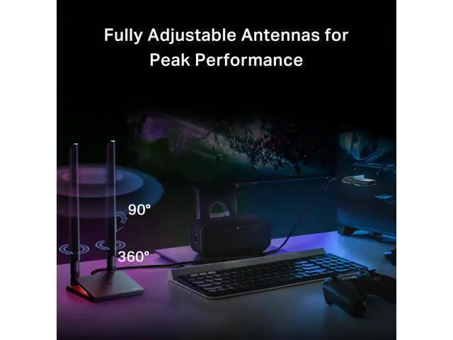 Alt view image 5 of 7 - TP-Link WiFi 7 BE9300 PCIe WiFi Card for Desktop PC(Archer TBE550E), Tri-Band Wireless Adapter, Bluetooth 5.4, Multicolor Status LED, Supports AMD/Intel, Not Compatible with Windows 10/Linux