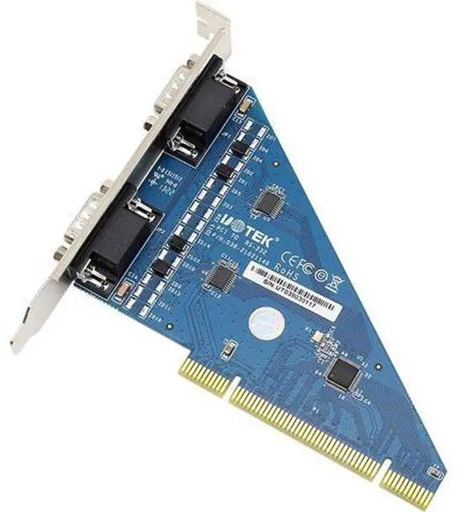 Alt view image 4 of 5 - 1PCS PCI to RS-232 Serial Card 2 Ports RS232 to PCI Converter DB9 COM Adapter UT-7702