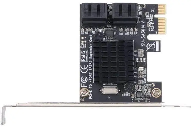 Alt view image 7 of 7 - PCIE to SATA Card PCI-E Adapter PCI Express to SATA3.0 Expansion Card 4Port SATA III 6G for SSD HDD