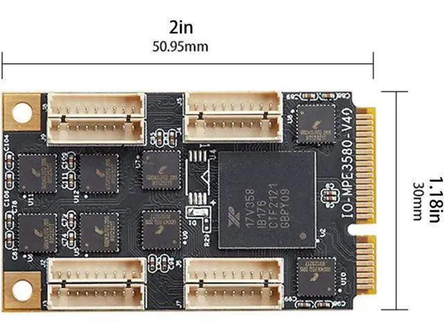 Alt view image 5 of 6 - 8 Port Serial PCIe Expansion Card Serial Card PCIE Converter Adapter for 17V358 Chip