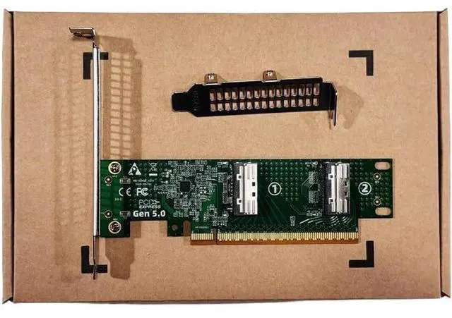 Main image of Adapter PCI-E 5.0 PCI-Express 16x to SFF-TA-1016 Dual MCIO 8i Mini Cool Edge IO VROC Adapter for Mainboard SSD Graphics Card