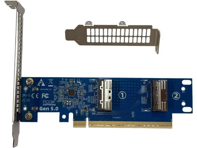 Alt view image 3 of 6 - Adapter PCI-E 5.0 PCI-Express 16x to SFF-TA-1016 Dual MCIO 8i Mini Cool Edge IO VROC Adapter for Mainboard SSD Graphics Card