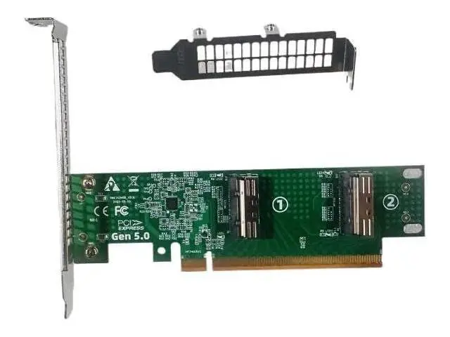 Alt view image 6 of 6 - Adapter PCI-E 5.0 PCI-Express 16x to SFF-TA-1016 Dual MCIO 8i Mini Cool Edge IO VROC Adapter for Mainboard SSD Graphics Card