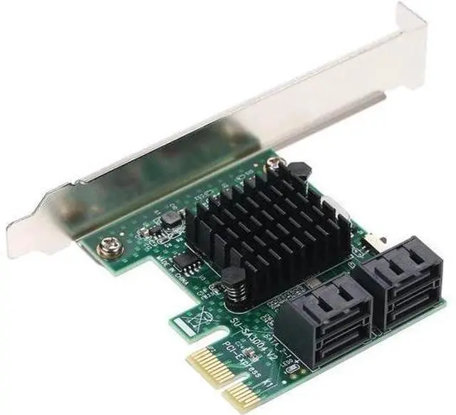 Main image of PCI-E to 4 Ports SATA3.0 Adapter Card PCI-E to SATA3.0 Expansion Card 6Gbps Transmission Rate Multiple Systems Compatible