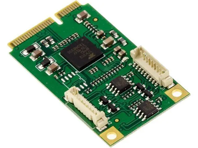 Alt view image 3 of 5 - KALEA-INFORMATIQUE Mini PCIe 2 Port RS422 RS485 DB9 Serial Card with EXAR XR17V352 Chipset Supplied with Adapters for Wire to Wire Mount.