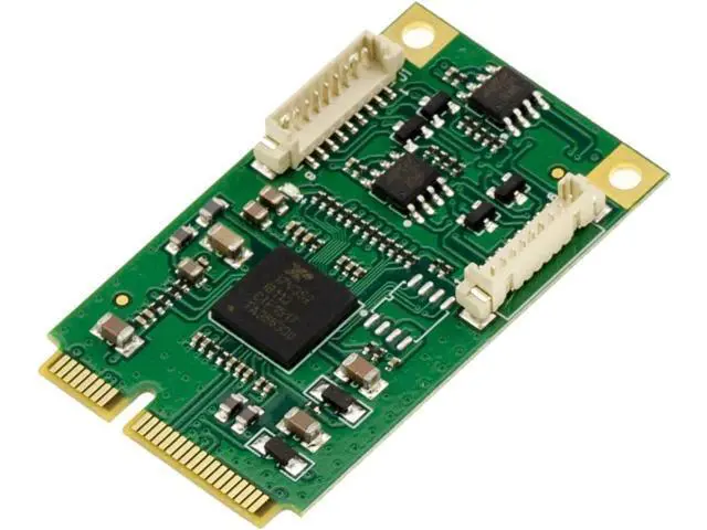 Alt view image 2 of 5 - KALEA-INFORMATIQUE Mini PCIe 2 Port RS422 RS485 DB9 Serial Card with EXAR XR17V352 Chipset Supplied with Adapters for Wire to Wire Mount.