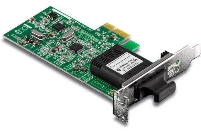 Main image of TRENDnet Low Profile 100Base SC Fiber PCIe Adapter, Supports Fiber Connections up to 2 km (1.2 Miles), TE100-ECFXL