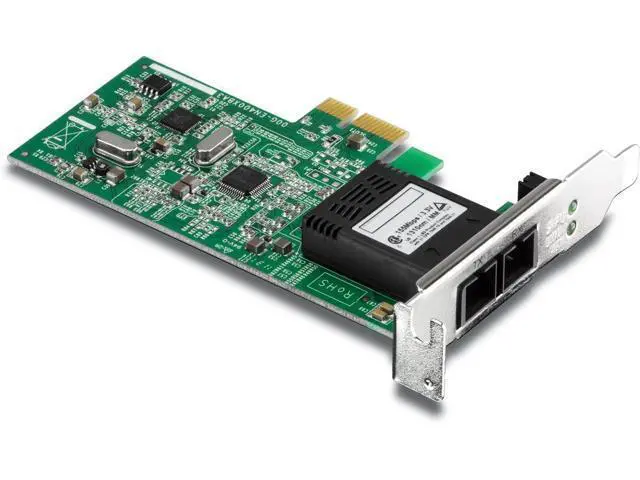 Alt view image 4 of 6 - TRENDnet Low Profile 100Base SC Fiber PCIe Adapter, Supports Fiber Connections up to 2 km (1.2 Miles), TE100-ECFXL