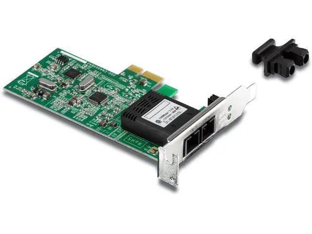 Alt view image 3 of 6 - TRENDnet Low Profile 100Base SC Fiber PCIe Adapter, Supports Fiber Connections up to 2 km (1.2 Miles), TE100-ECFXL
