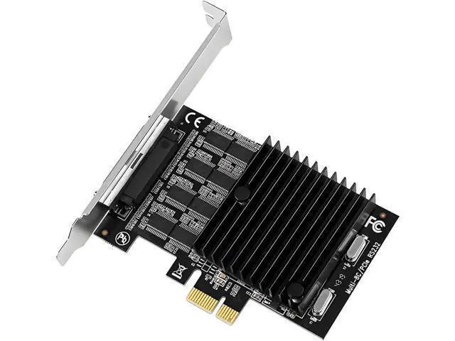 Alt view image 3 of 7 - PCI-E X1 to 8Port RS232 Serial Adapter Card VHDCI 68 to DB9 Port Extender for Desktop X4 X8 X16 Slot
