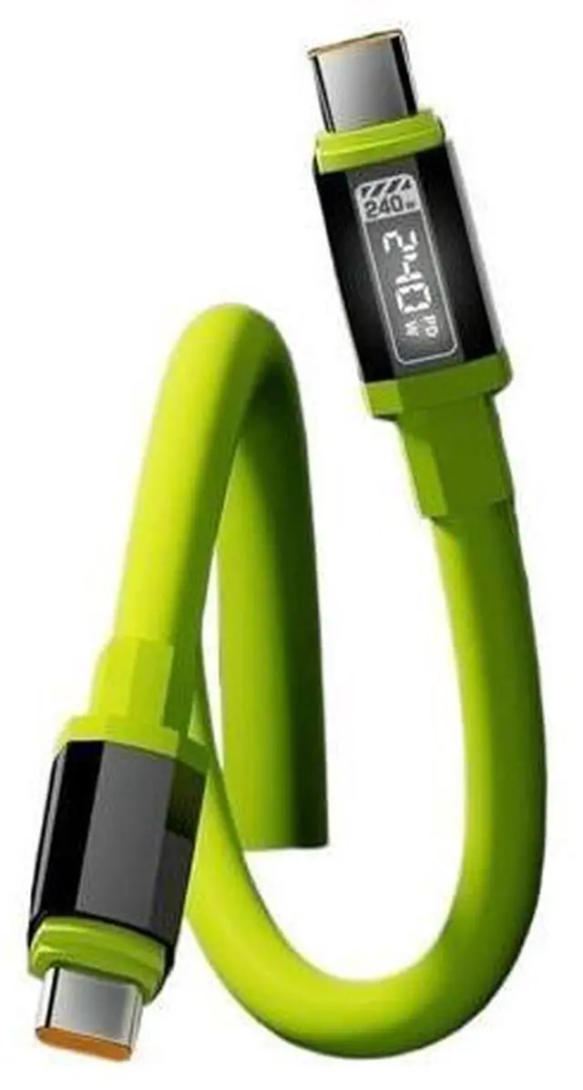 Alt view image 2 of 6 - All Type C to USB A C High Power Cord 240W with Power Screen(Grey 3PCS 1.5M)