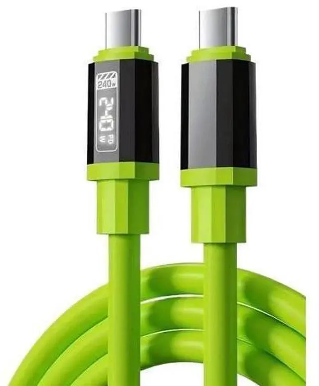 Alt view image 6 of 6 - All Type C to USB A C High Power Cord 240W with Power Screen(Grey 3PCS 1.5M)