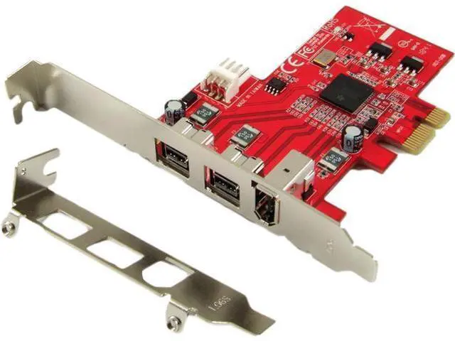 Main image of PEX-FW107 1394b & 1394a 3-Port PCI Express (PCIe) Low Profile FireWire Host Adapter Card - TI XIO2213 Chipset
