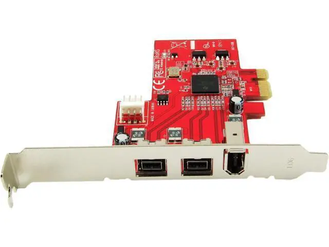 Alt view image 4 of 7 - PEX-FW107 1394b & 1394a 3-Port PCI Express (PCIe) Low Profile FireWire Host Adapter Card - TI XIO2213 Chipset