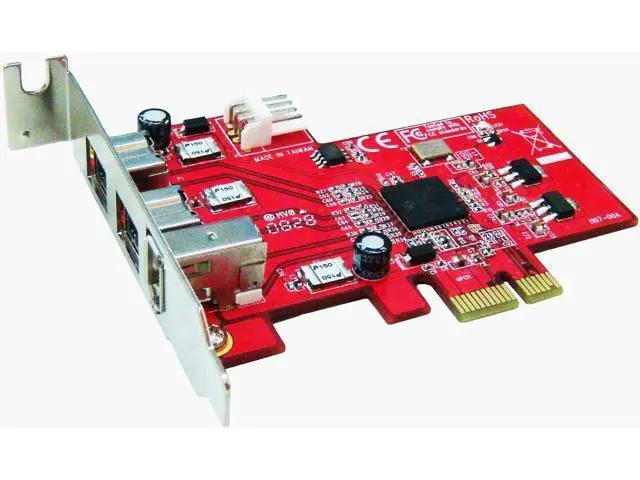 Alt view image 7 of 7 - PEX-FW107 1394b & 1394a 3-Port PCI Express (PCIe) Low Profile FireWire Host Adapter Card - TI XIO2213 Chipset