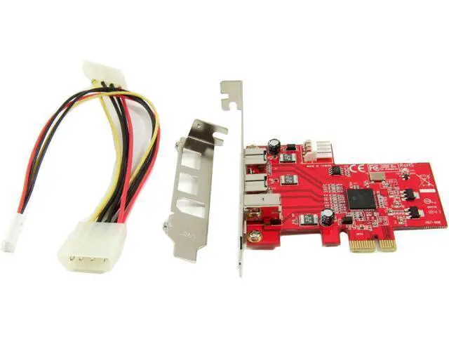 Alt view image 6 of 7 - PEX-FW107 1394b & 1394a 3-Port PCI Express (PCIe) Low Profile FireWire Host Adapter Card - TI XIO2213 Chipset