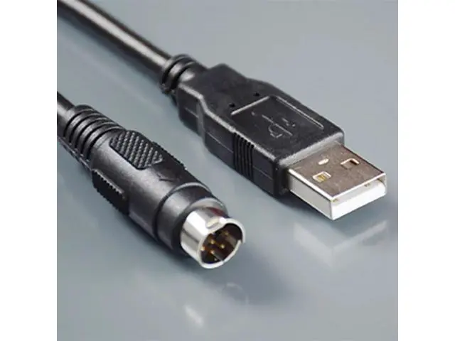 Alt view image 3 of 6 - USB-1761-CBL-PM02 AB Micrologix 1000 1200 1500 Series USB PLC Programming Cable for Round 8 Pin